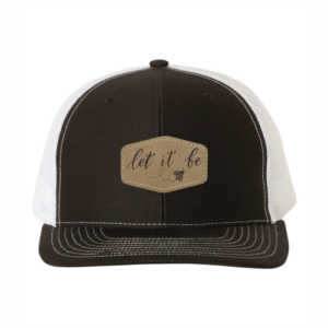 R112 Richardson Trucker Snapback Cap -Black / White