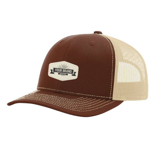 R112 Richardson Trucker Snapback Cap -Brown / Khaki
