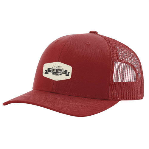 R112 Richardson Trucker Snapback Cap -Cardinal