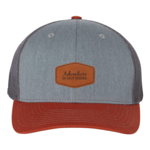 R112 Richardson Trucker Snapback Cap -Heather Gray / Charcoal / Dark Orange