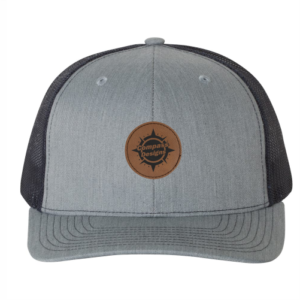 R112 Richardson Trucker Snapback Cap -Heather Gray / Navy