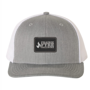 R112 Richardson Trucker Snapback Cap -Heather Gray / White