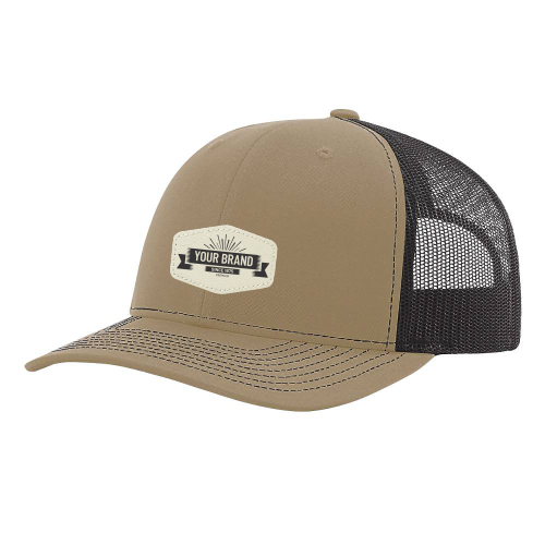 R112 Richardson Trucker Snapback Cap -Khaki / Coffee