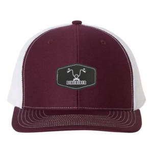 R112 Richardson Trucker Snapback Cap -Maroon / White