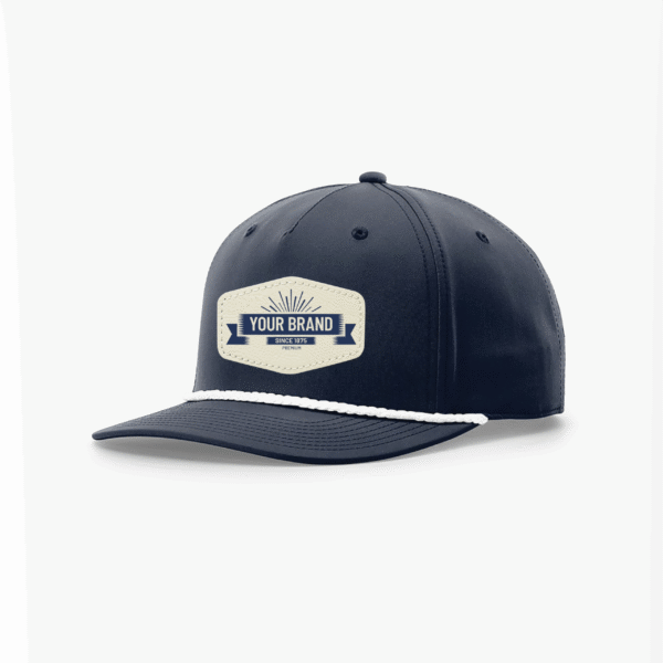 R258 Richardson® Performance Navy Cap W/White Rope