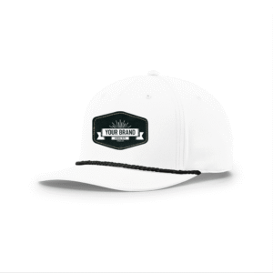 R258 Richardson® Performance White Cap W/Black Rope