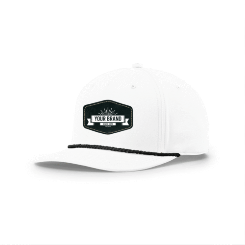 R258 Richardson® Performance White Cap W/Black Rope