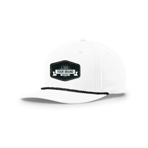 R258 Richardson® Performance White Cap W/Black Rope